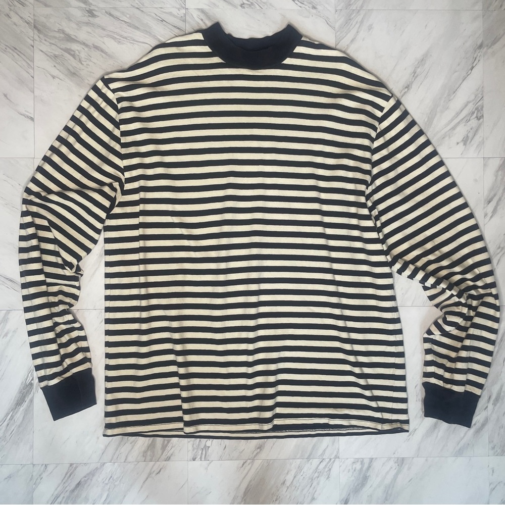 Fear of God long sleeve black and white striped tee size XL